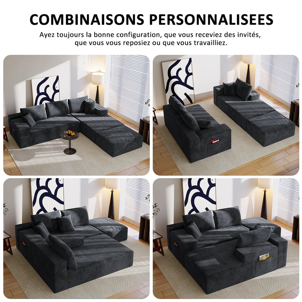 Canapé d’Angle Modulable Prestige