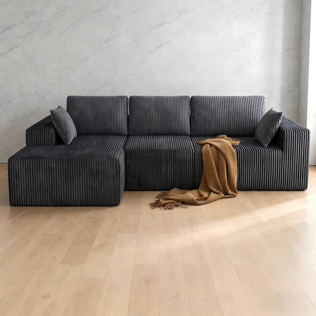 Canapé d'Angle Velours Milano Prestige 278 x 175 cm