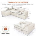 Canapé d'Angle Velours Milano Prestige 278 x 175 cm