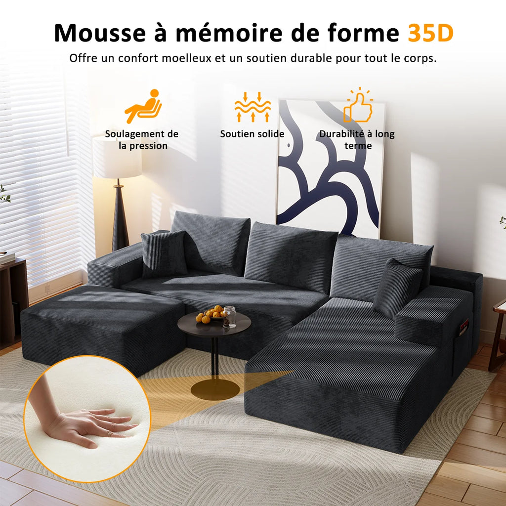 Canapé d’Angle Modulable Prestige