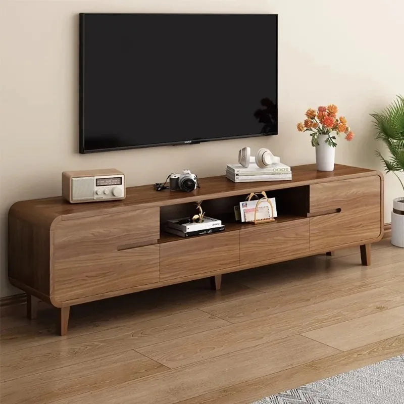 Meuble TV Prestige Rétro-Contemporain avec Rangements