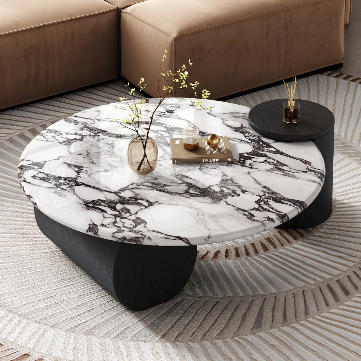Table Basse Ronde Marbre Prestige
