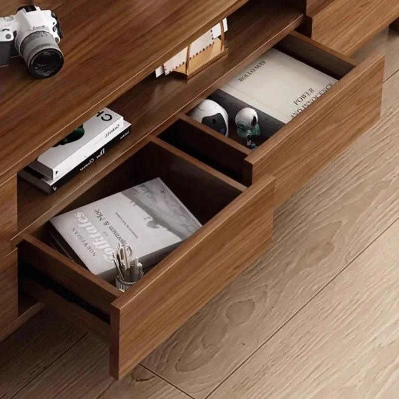 Meuble TV Prestige Rétro-Contemporain avec Rangements