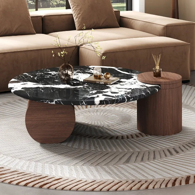 Table Basse Ronde Marbre Prestige