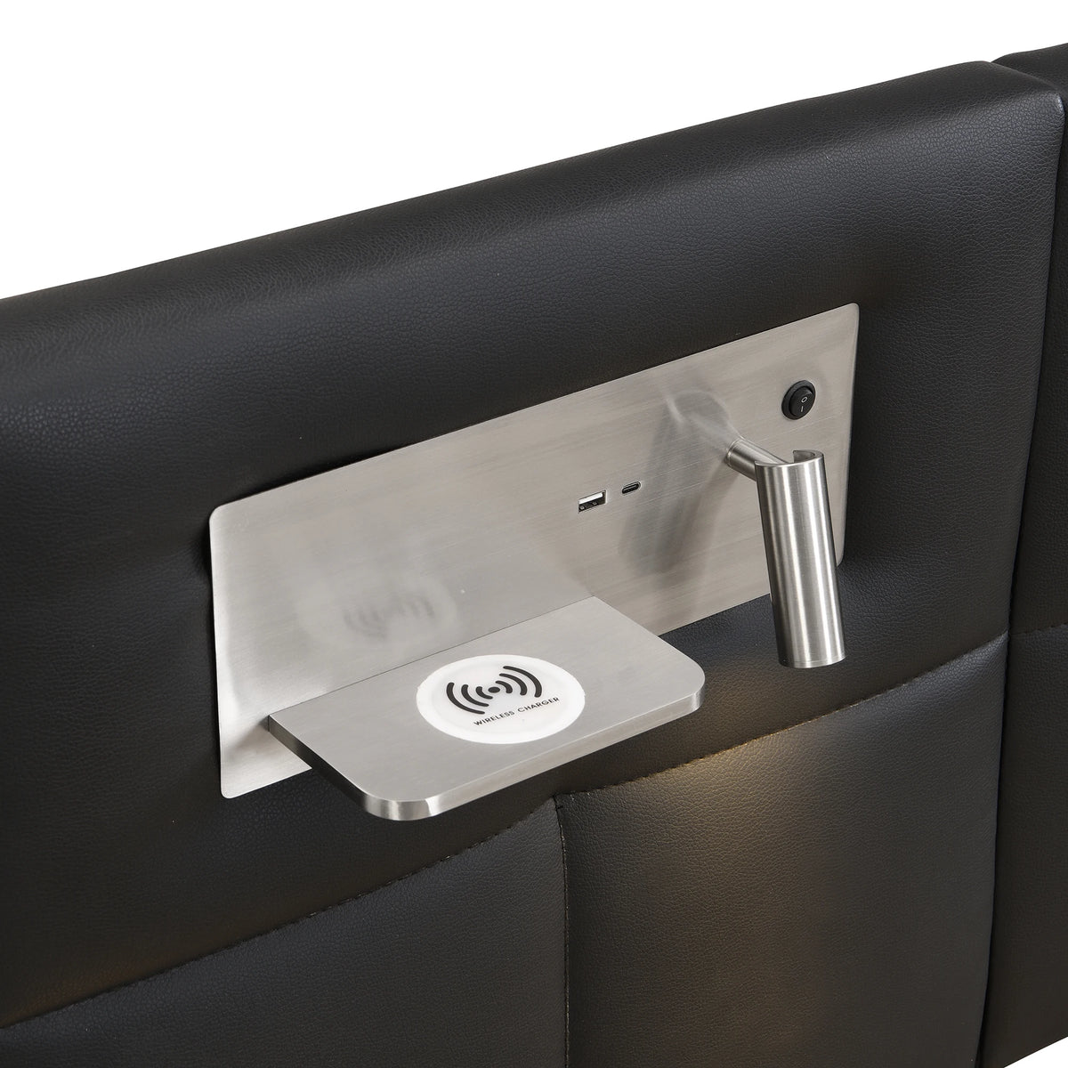 Lit Prestige 180 × 200 cm avec coffre, USB et éclairage