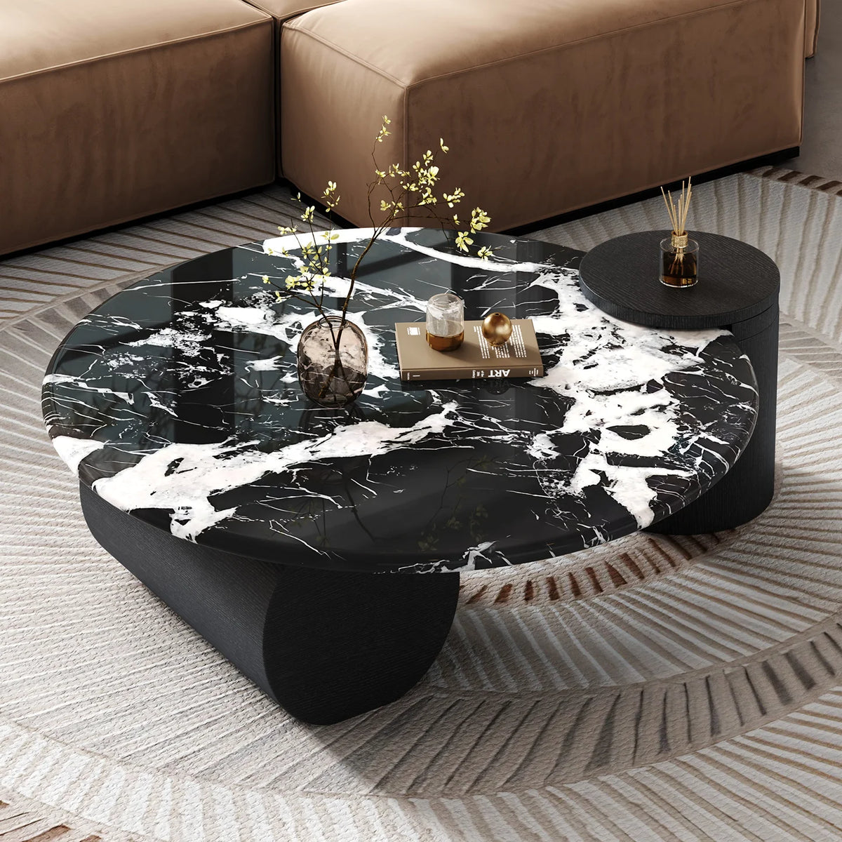 Table Basse Ronde Marbre Prestige