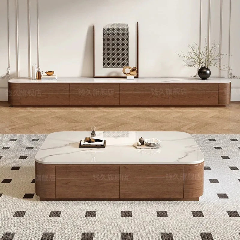 Meuble TV Prestige aux Lignes Contemporaines avec Rangements