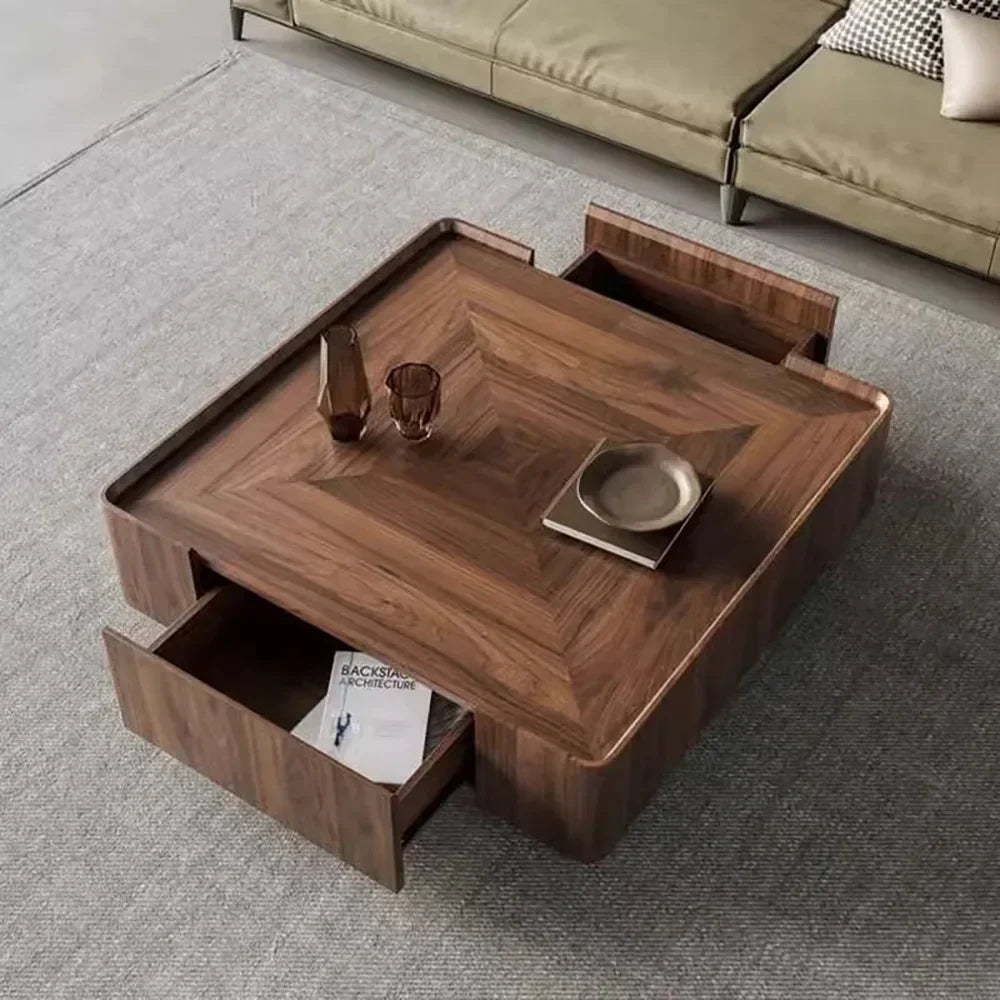 Table Basse Carrée Rangement Prestige