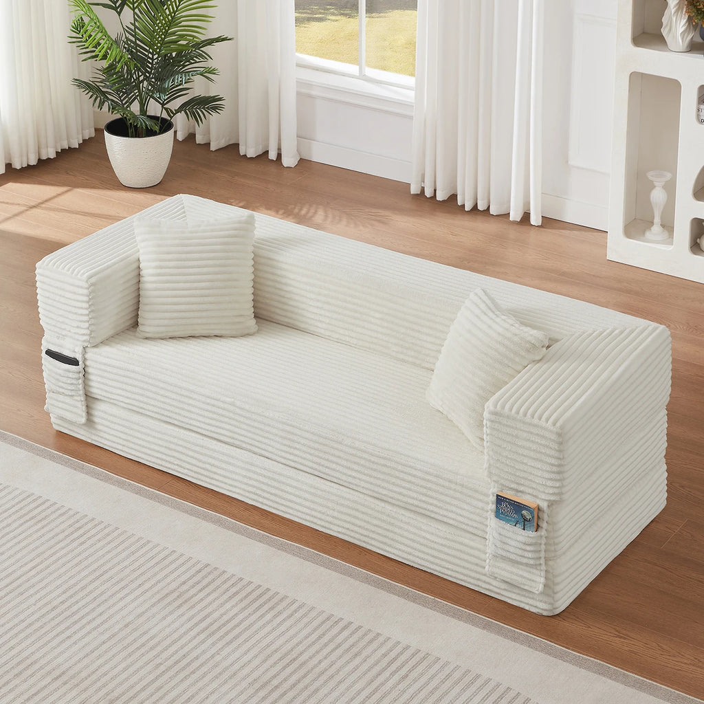 Canapé-lit Prestige pliable et compressé, méridienne en L