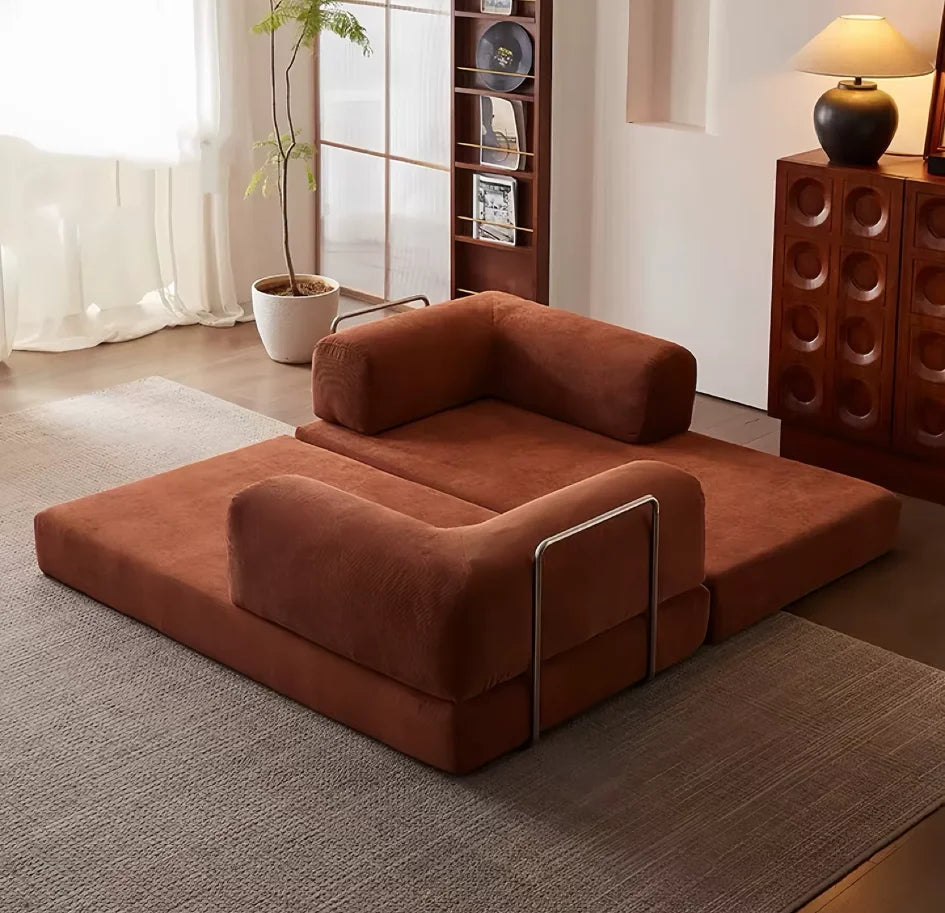 Canapé Prestige modulable en U, velours compressé