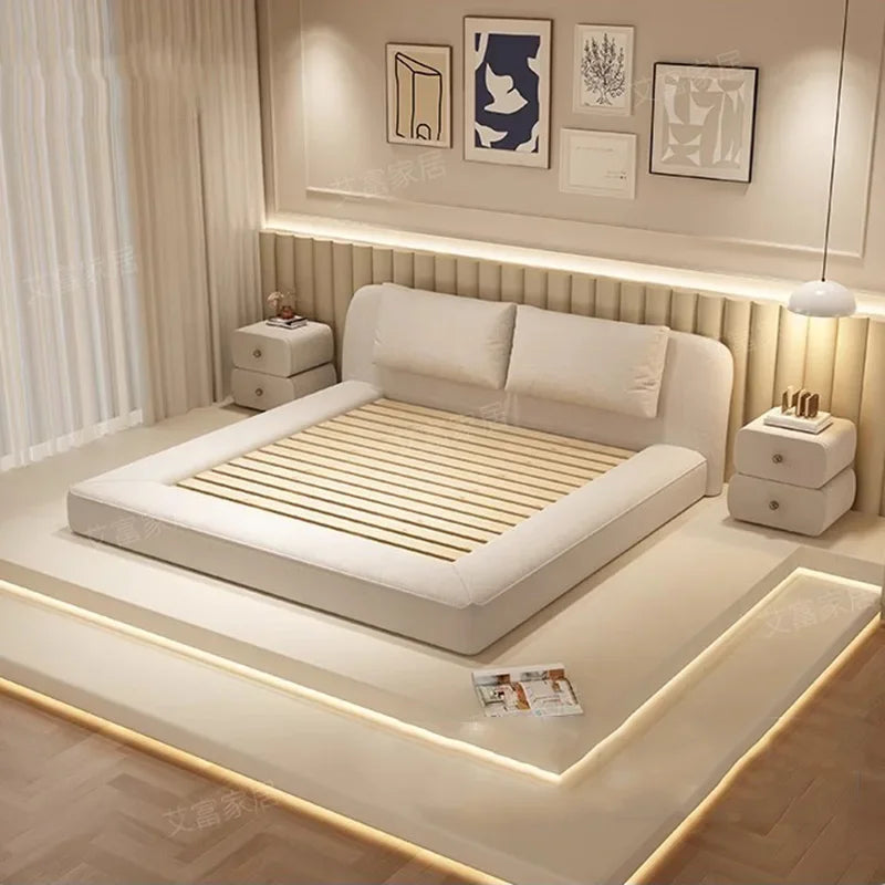 Lit Coffre Prestige en Bois au Style Contemporain