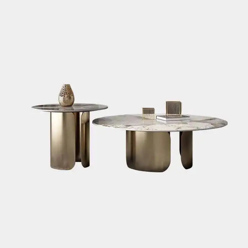 Table Basse Ronde Marbre Nordique Prestige