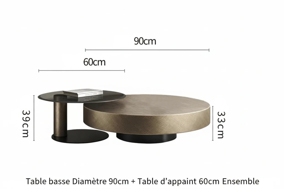 Table Basse Ronde Métal Prestige