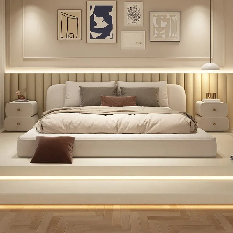 Lit Coffre Prestige en Bois au Style Contemporain