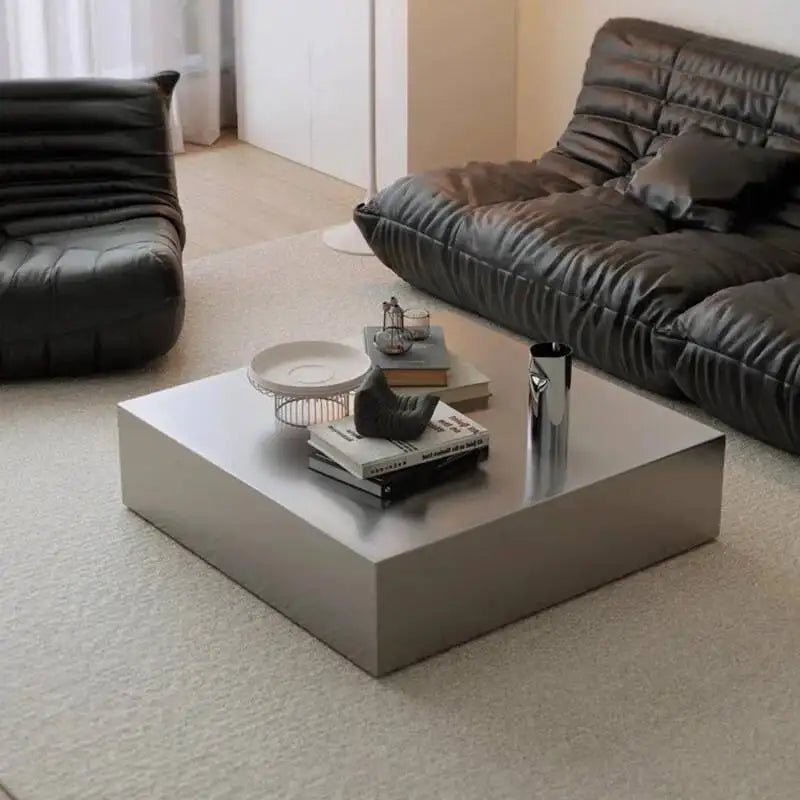 Table basse Prestige rectangulaire en bois et métal
