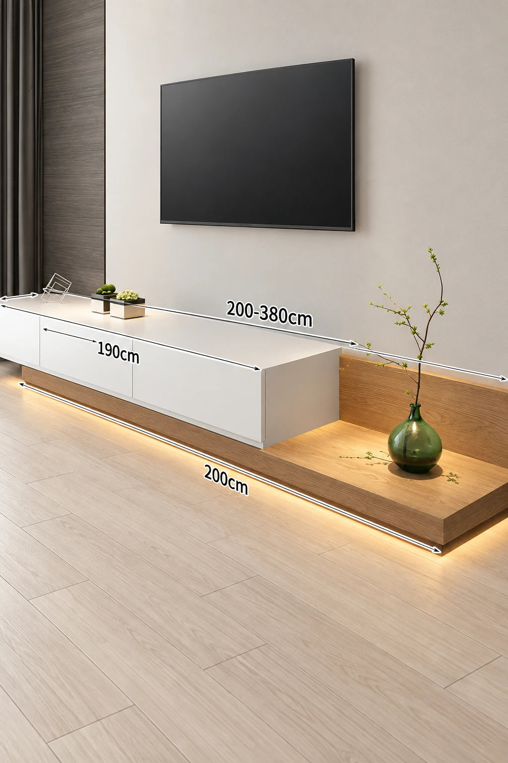 Meuble TV Nordique Lumina Prestige en Bois