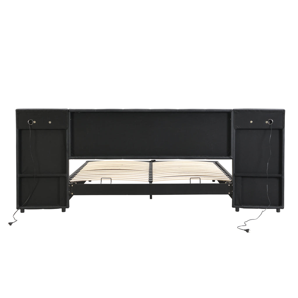 Lit Prestige 180 × 200 cm avec coffre, USB et éclairage