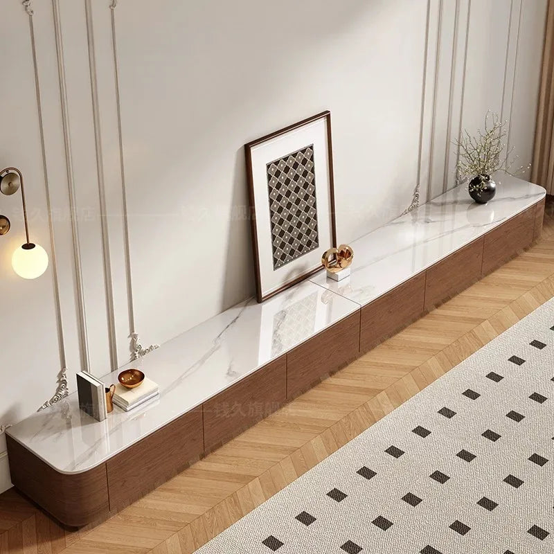 Meuble TV Prestige aux Lignes Contemporaines avec Rangements