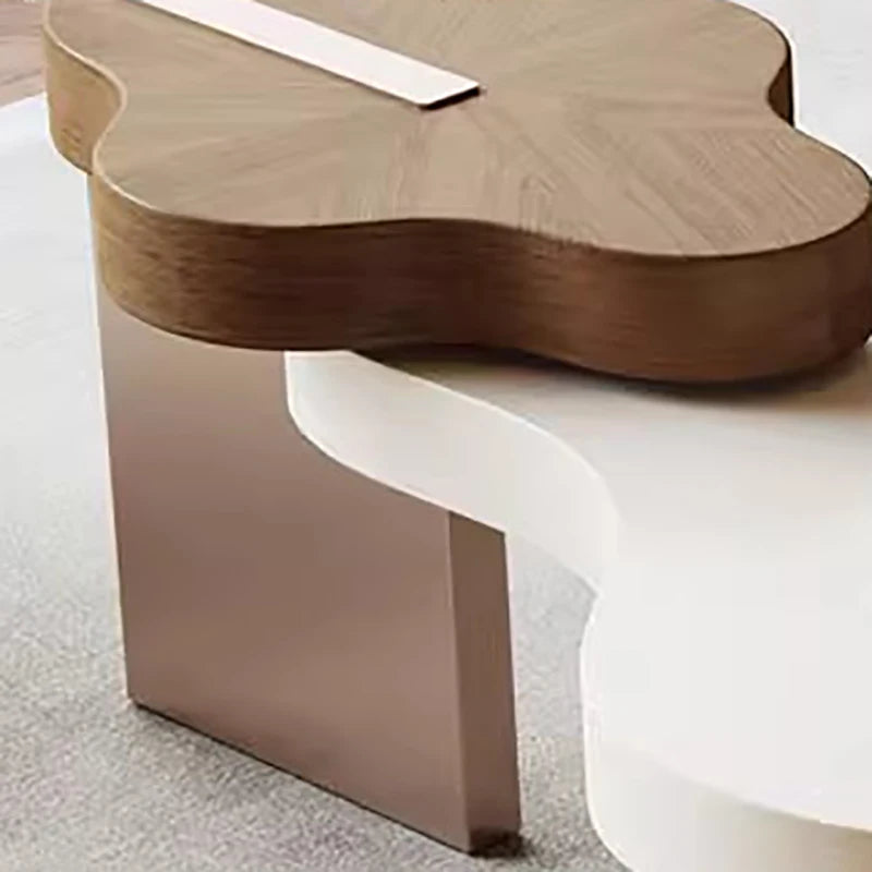 Table Basse Vintage Baroque Prestige en Bois Sculpté