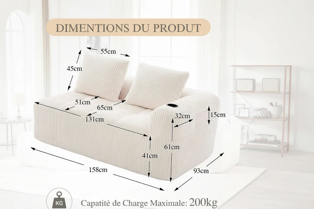 Canapé Compact Modulable Prestige