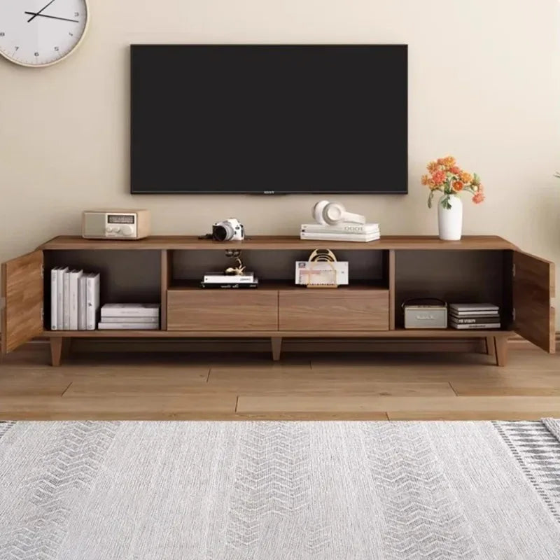 Meuble TV Prestige Rétro-Contemporain avec Rangements