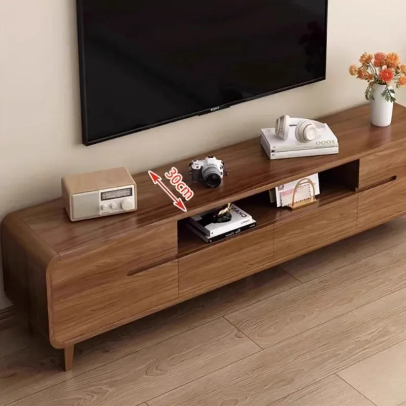 Meuble TV Prestige Rétro-Contemporain avec Rangements