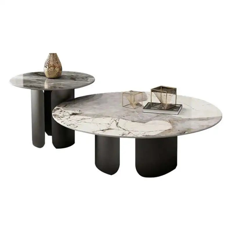 Table Basse Ronde Marbre Nordique Prestige