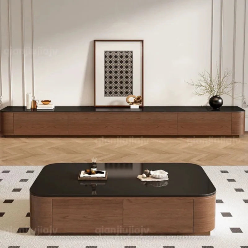 Meuble TV Prestige aux Lignes Contemporaines avec Rangements