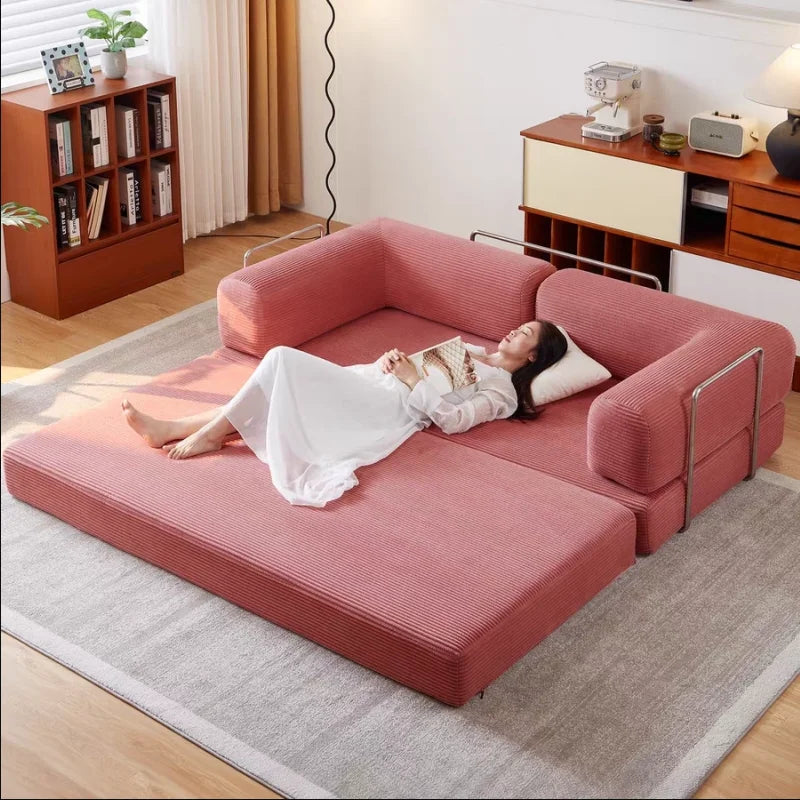Canapé Prestige modulable en U, velours compressé