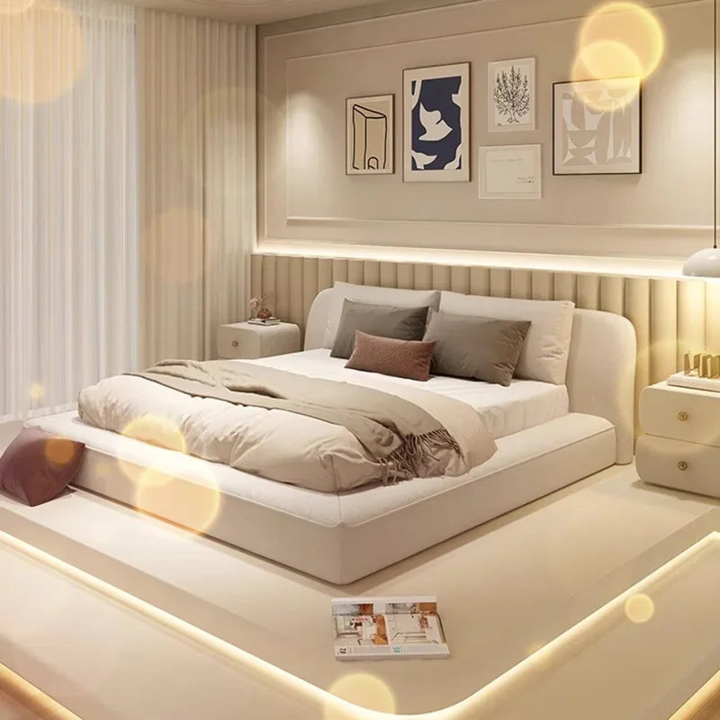 Lit Coffre Prestige en Bois au Style Contemporain