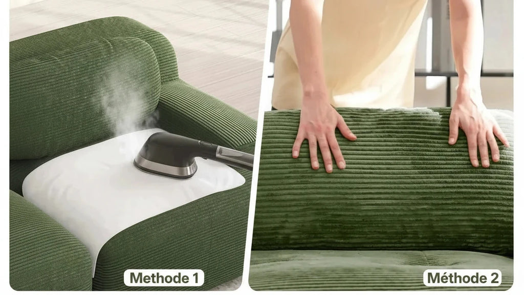 Canapé d'Angle Modulable Como Prestige en Tissu Côtelé