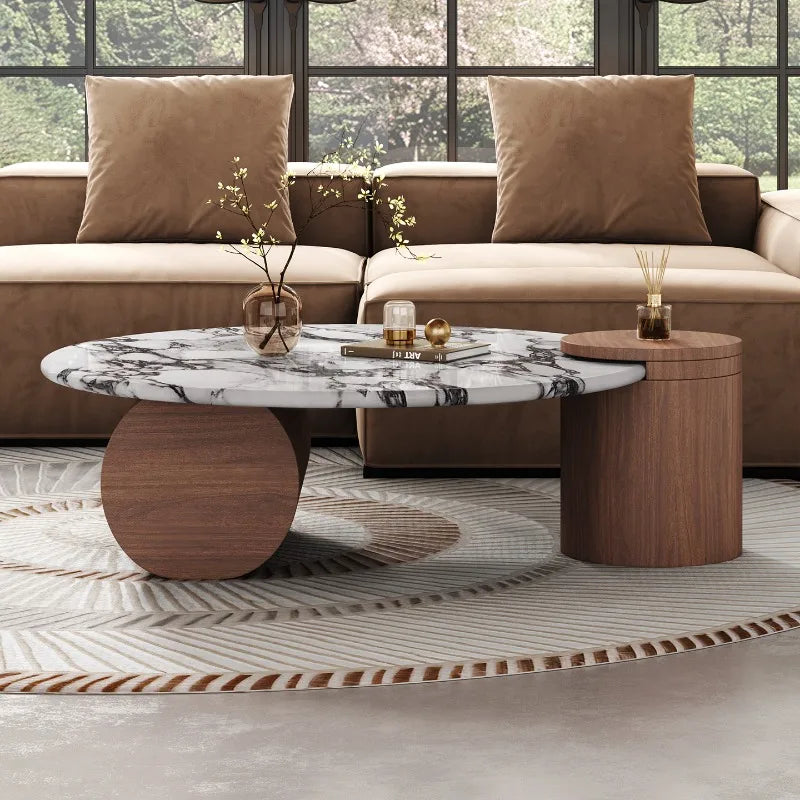 Table Basse Ronde Marbre Prestige