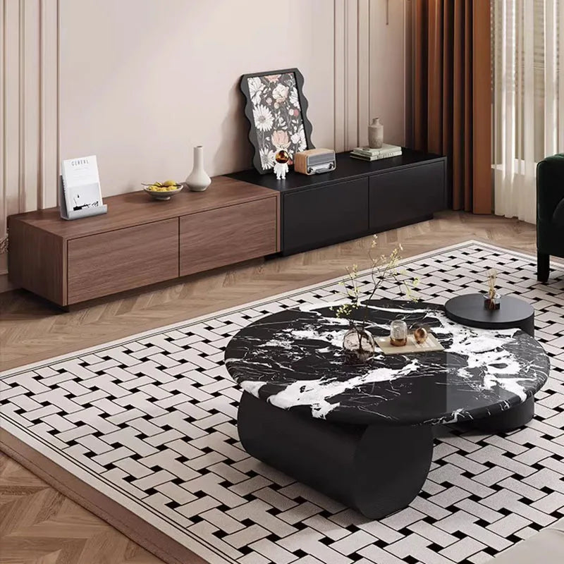 Table Basse Ronde Marbre Prestige